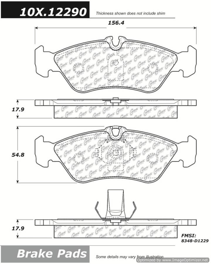 100.12290 OEM BRAKE PADS Centric Pair