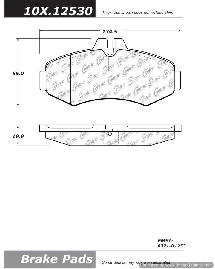 102.12530 CTek Brake Pads Centric Pair