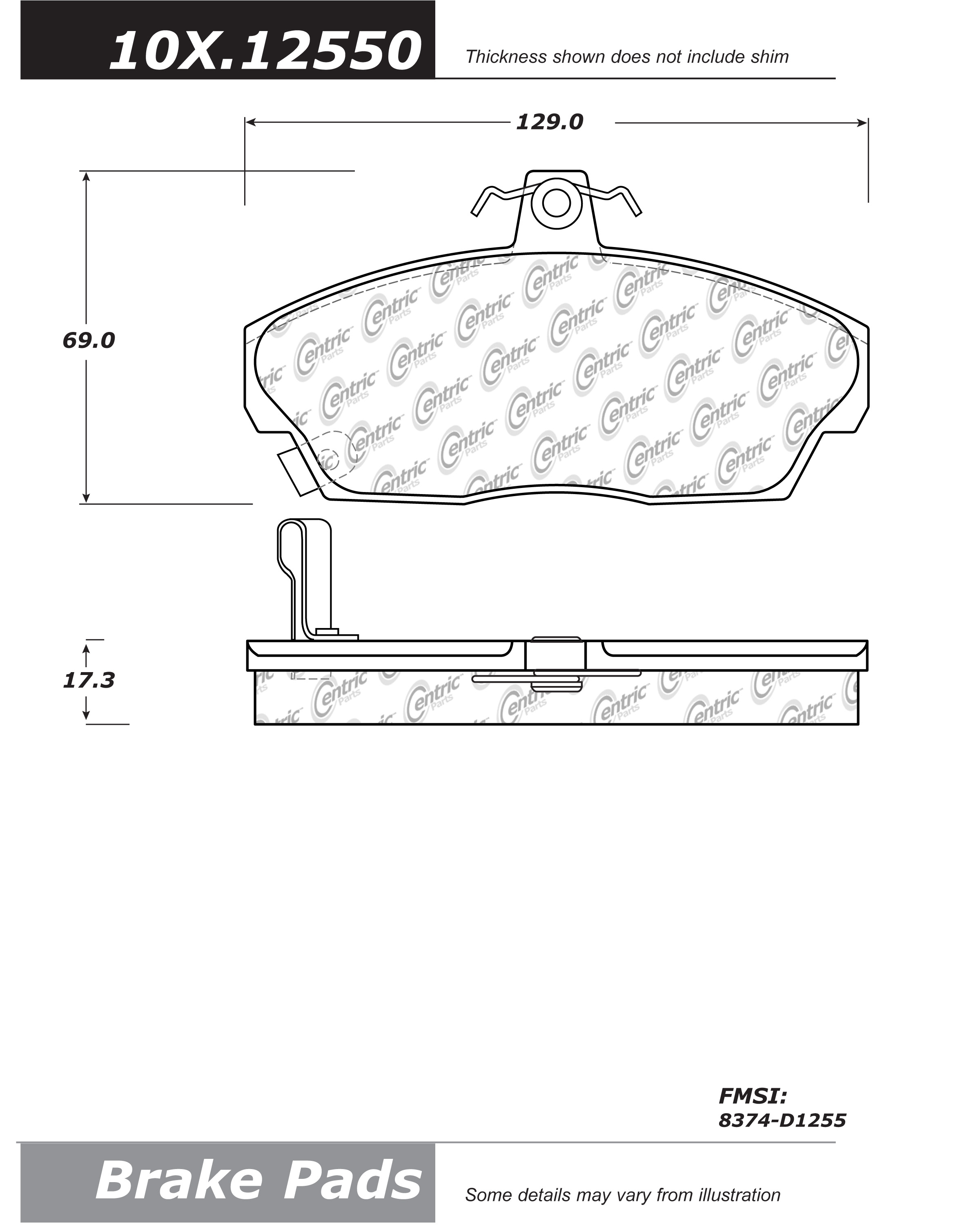 102.12550 CTek Brake Pads 805890697152