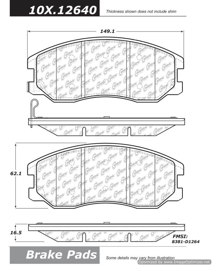 102.12640 CTek Brake Pads Centric Pair