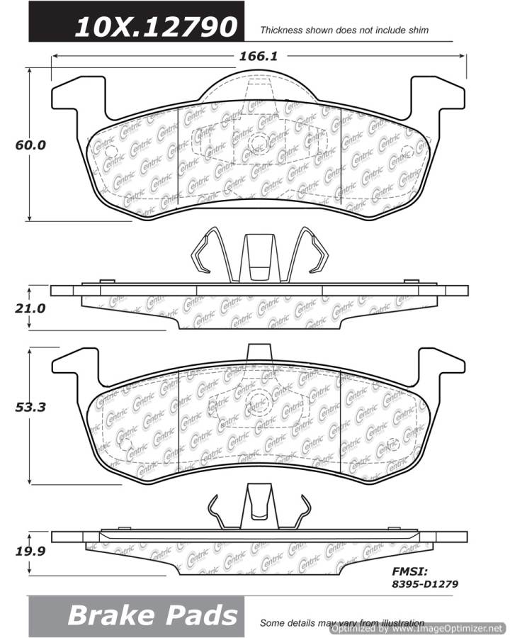 102.12790 CTek Brake Pads Centric Pair