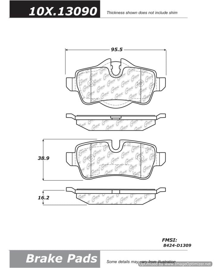 100.13090 OEM BRAKE PADS Centric Pair