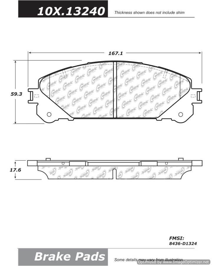 102.13240 CTek Brake Pads Centric Pair