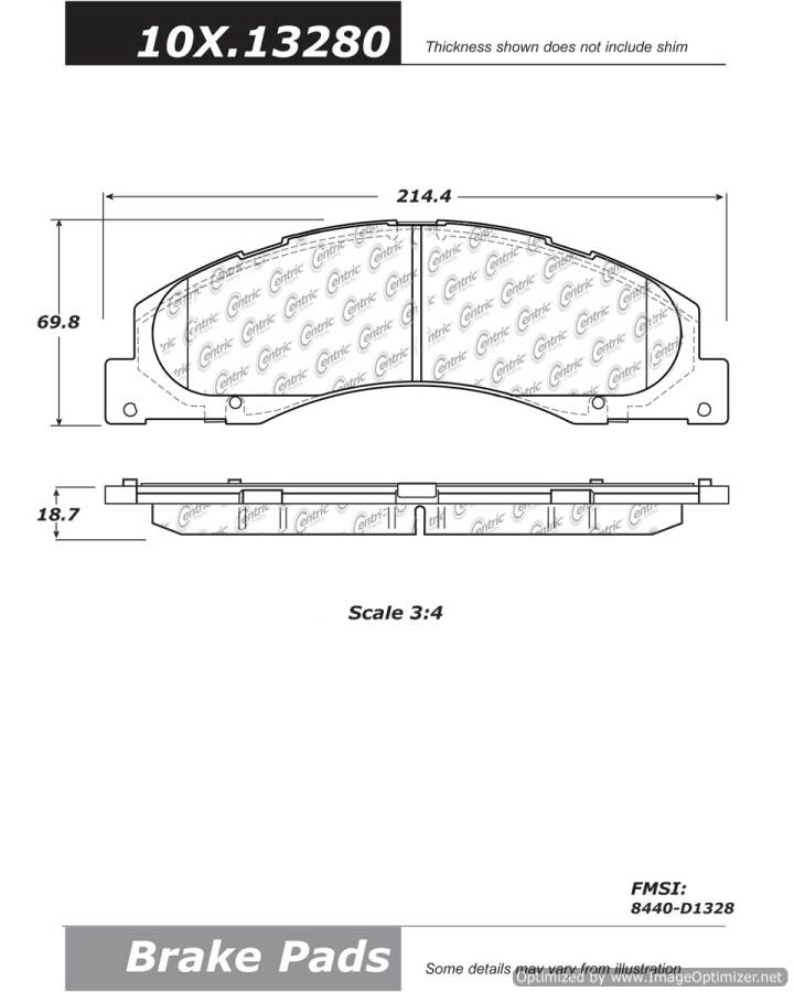 102.13280 CTek Brake Pads Centric Pair