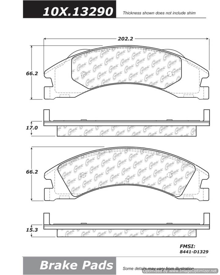 102.13290 CTek Brake Pads Centric Pair