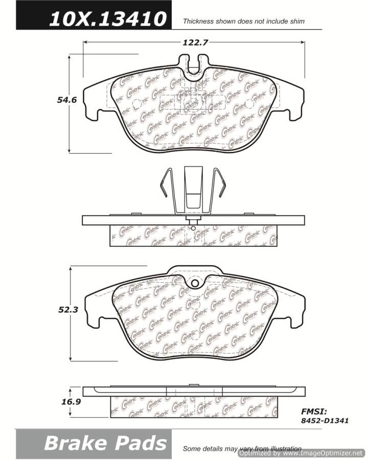 100.13410 OEM BRAKE PADS Centric Pair