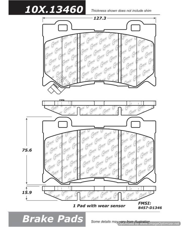 309.13460 STOPTECH PERFORMANCE PAD  805890539650