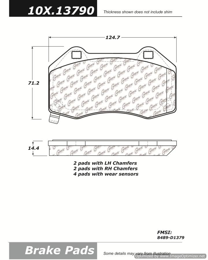 102.13790 CTek Brake Pads Centric Pair