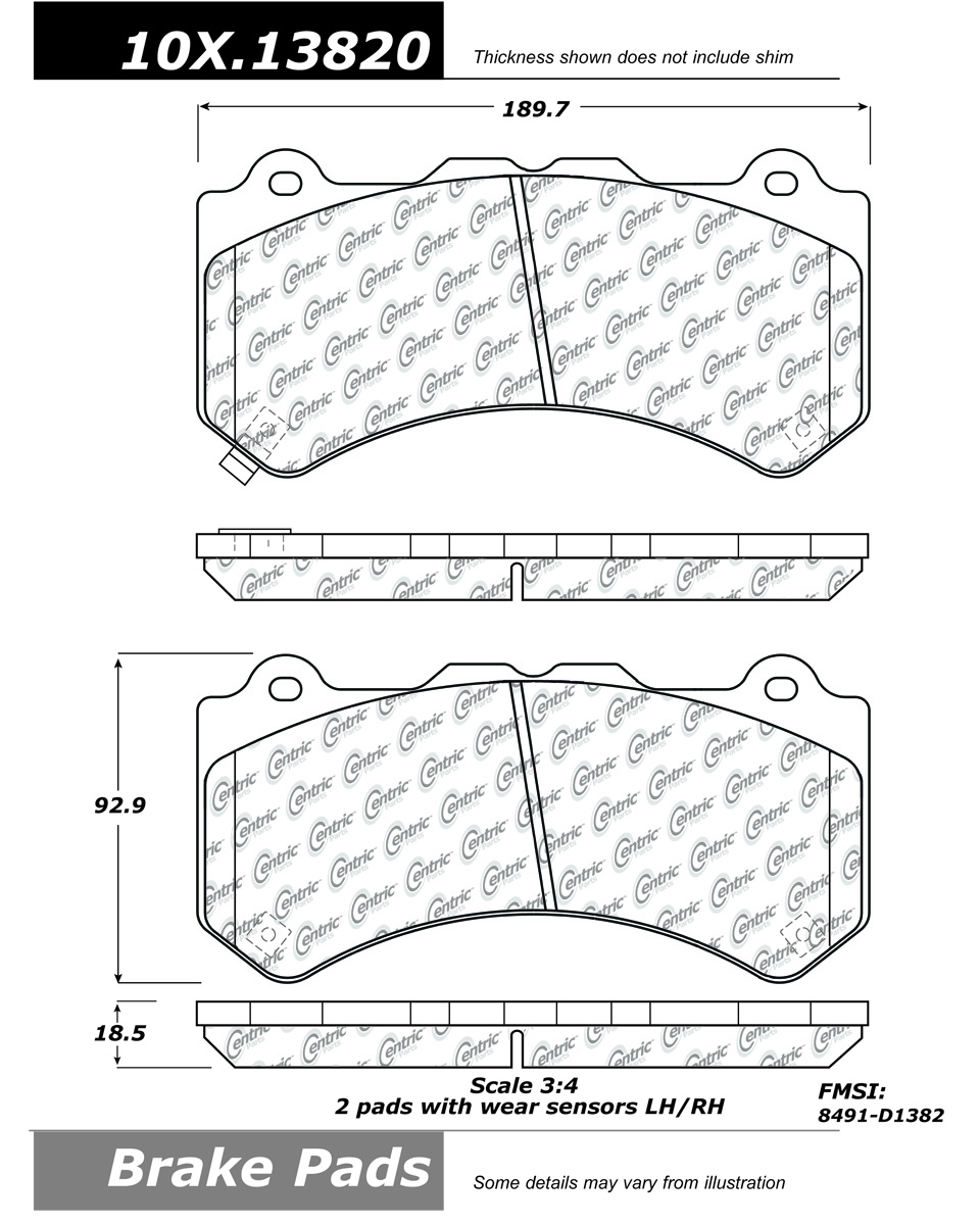 309.13820 STOPTECH PERFORMANCE PAD  805890539698