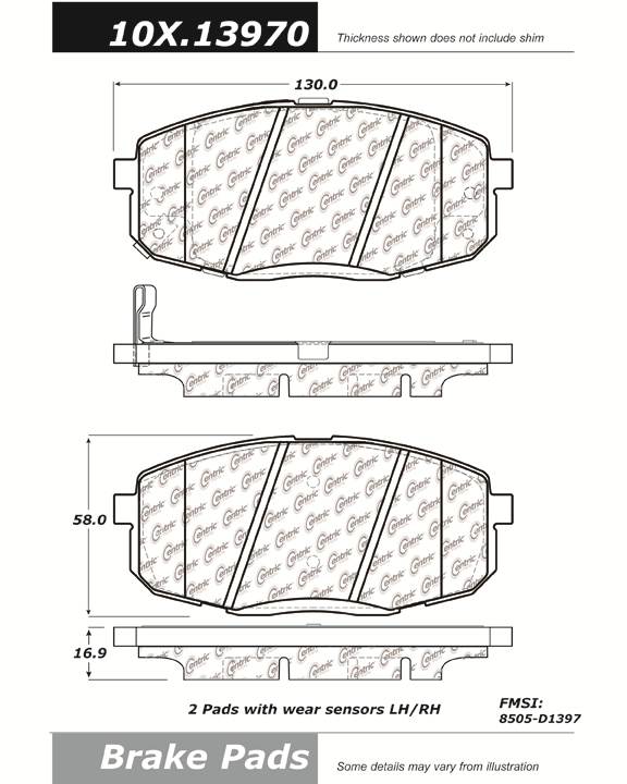 102.13970 CTek Brake Pads Centric Pair