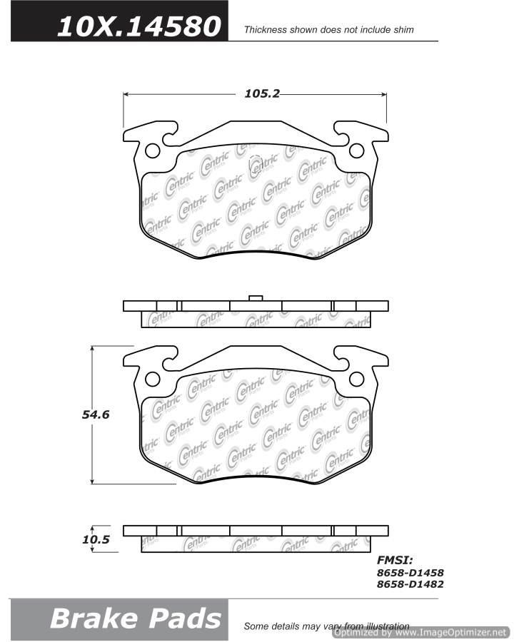 102.14580 CTek Brake Pads Centric Pair