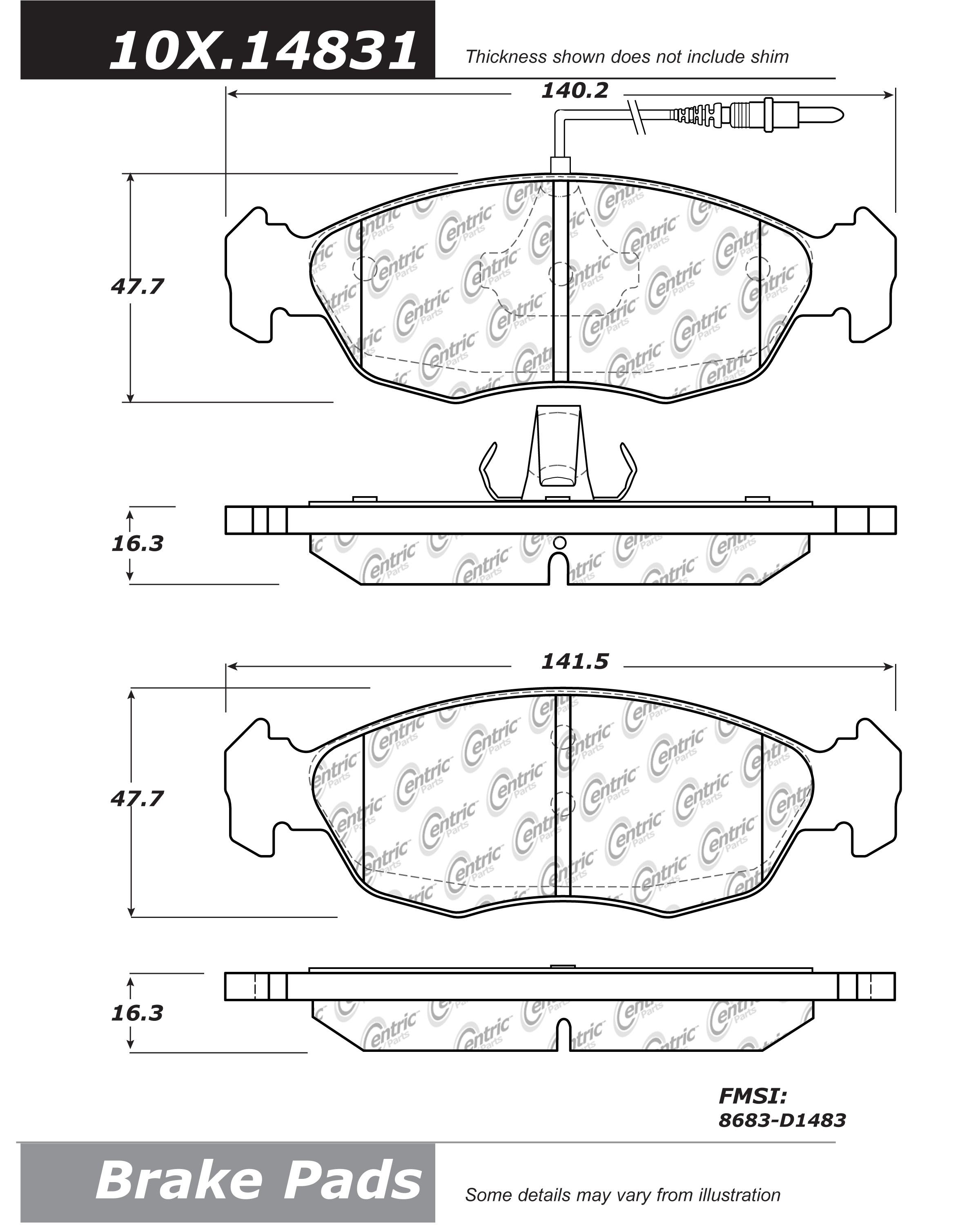 102.14831 CTek Brake Pads 805890703860