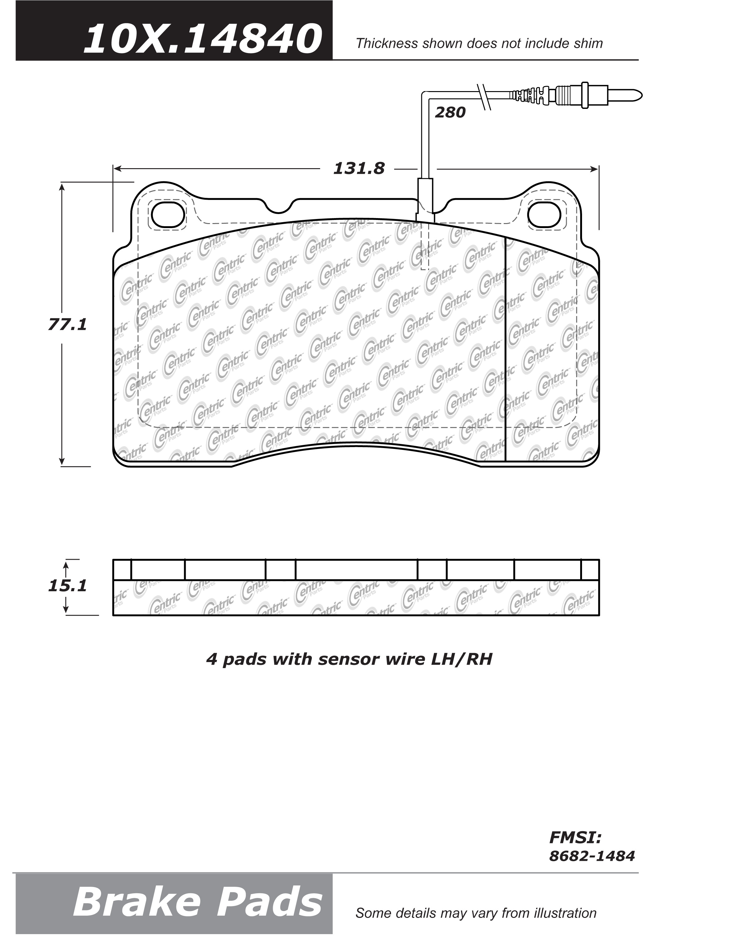 102.14840 CTek Brake Pads 805890700142