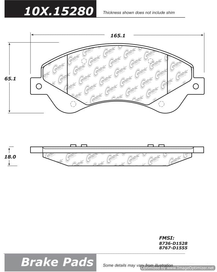 102.15280 CTek Brake Pads Centric Pair