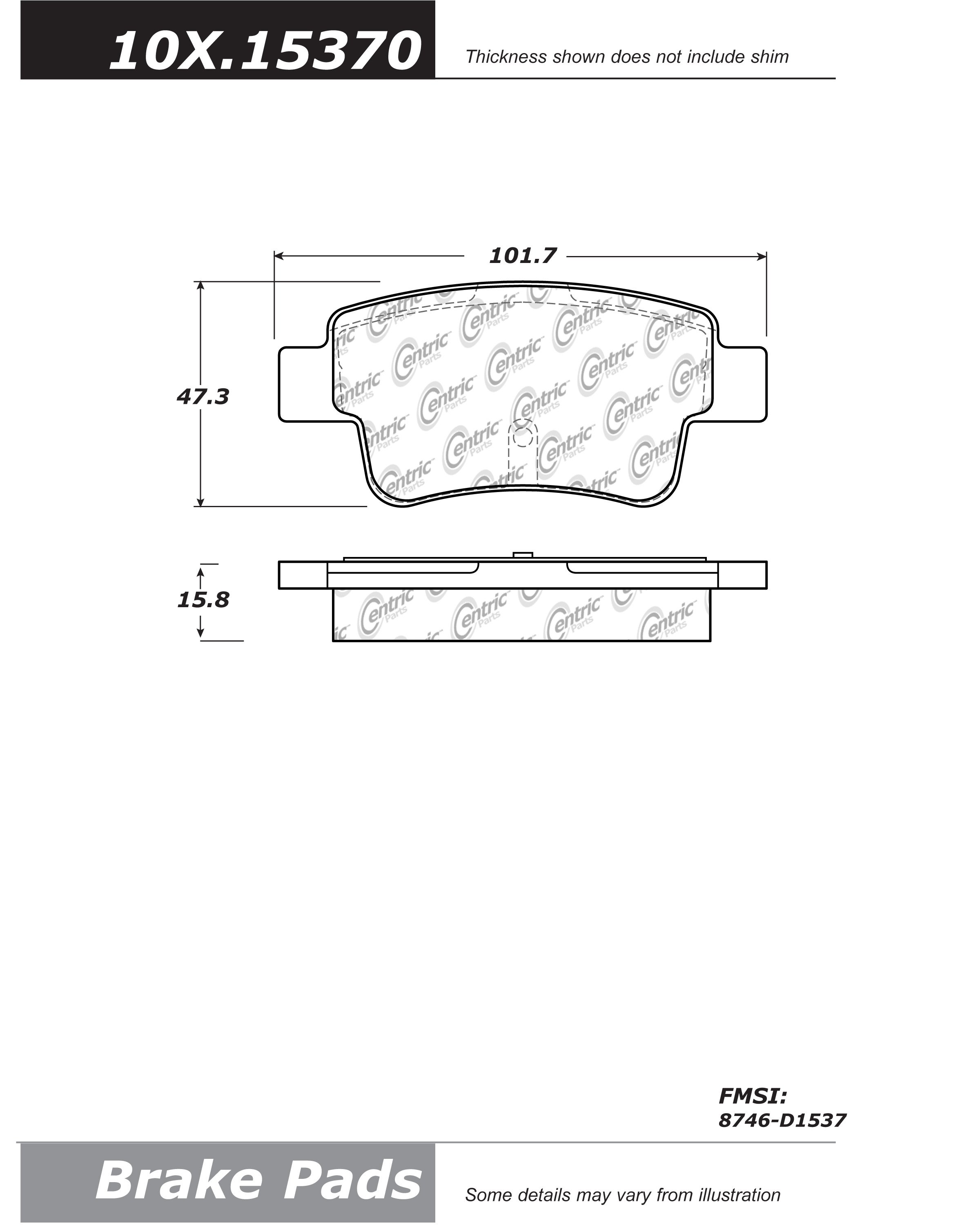 102.15370 CTek Brake Pads 805890699811