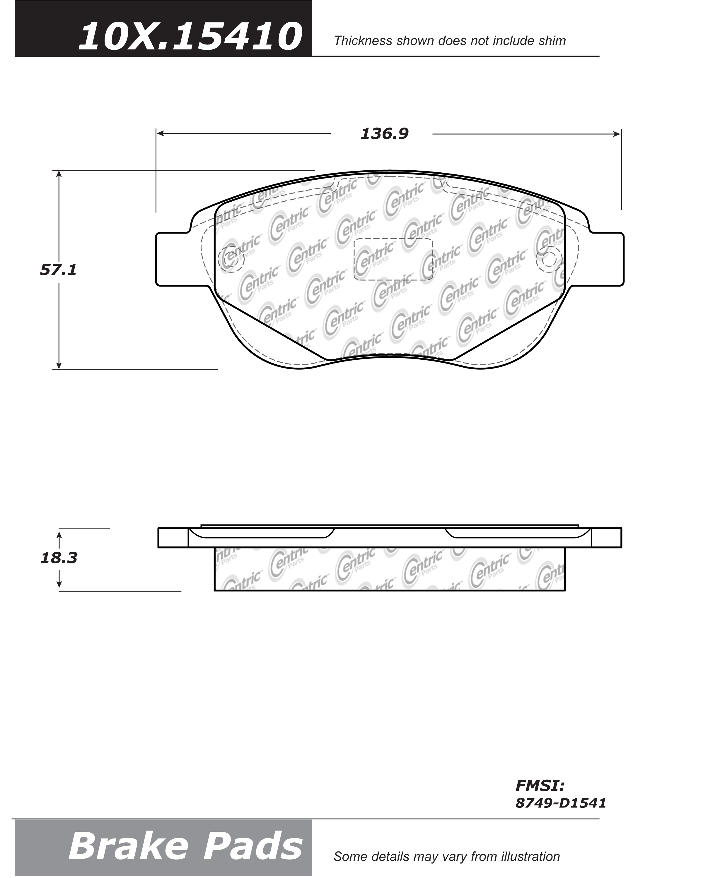 102.15410 CTek Brake Pads 805890703716