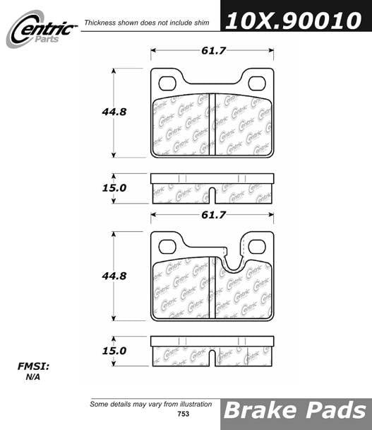 102.90010 CTek Brake Pads Centric Pair