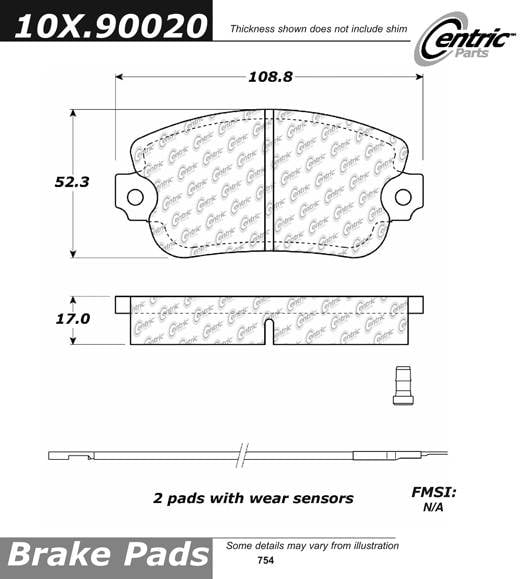 102.90020 CTek Brake Pads Centric Pair