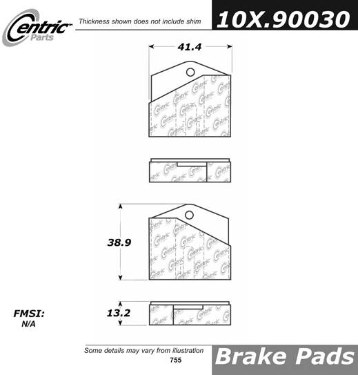 102.90030 CTek Brake Pads Centric Pair