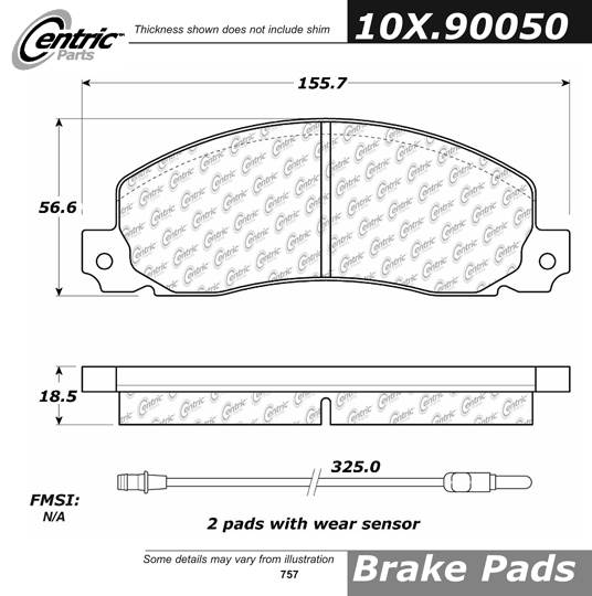 100.90050 OEM Brake Pads Centric Pair