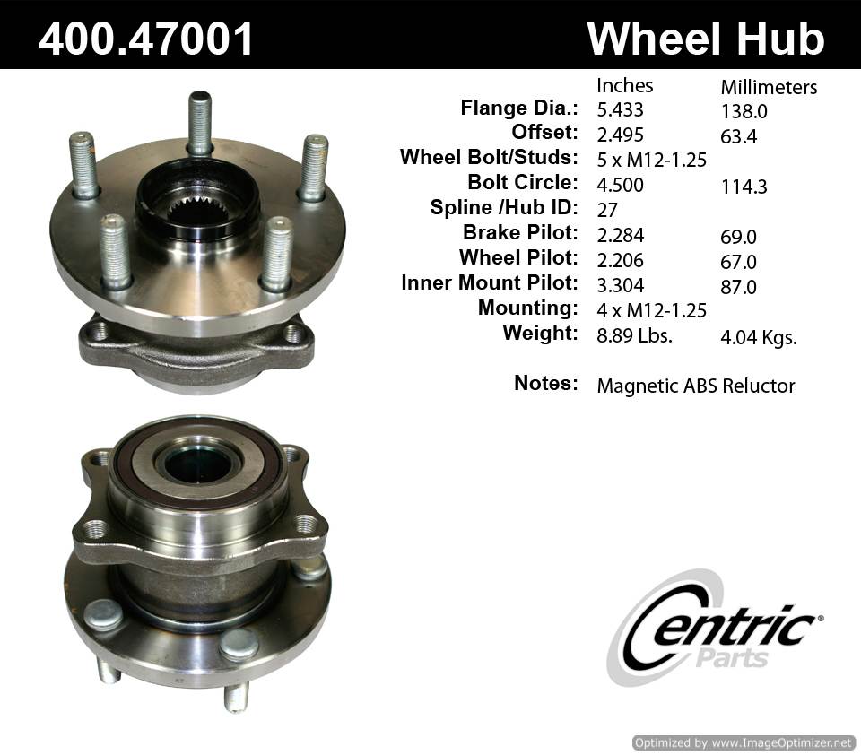 Centric HA590169 400.47001 Premium Hub Assembly