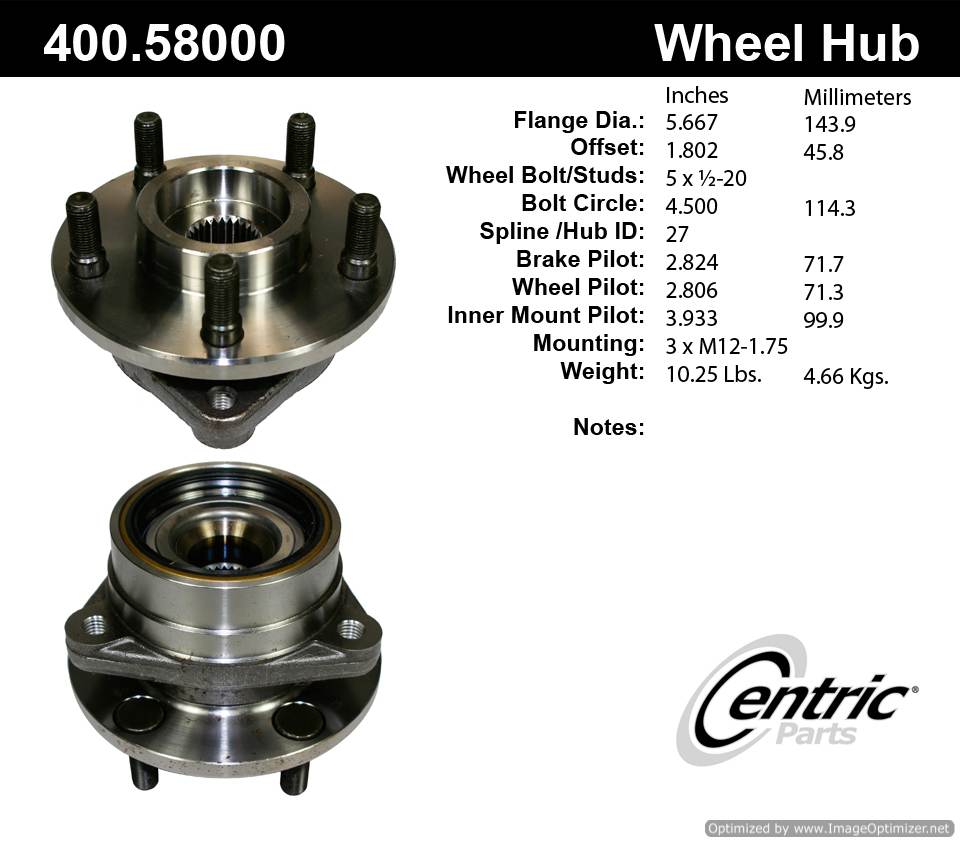 Centric 513107 400.58000 Premium Hub Assembly