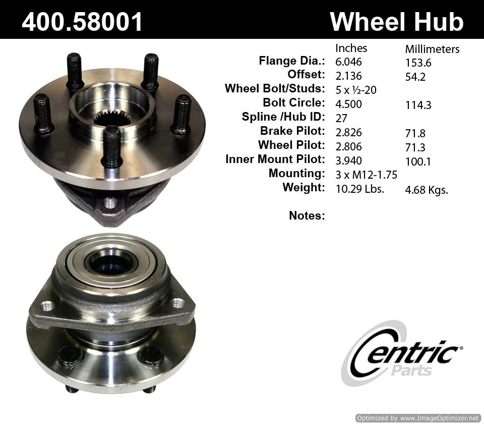 Centric 513084 400.58001 Premium Hub Assembly