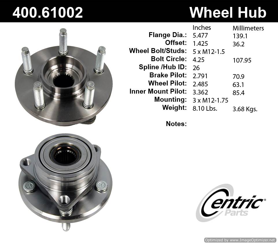 Centric 513100 400.61002 Premium Hub Assembly