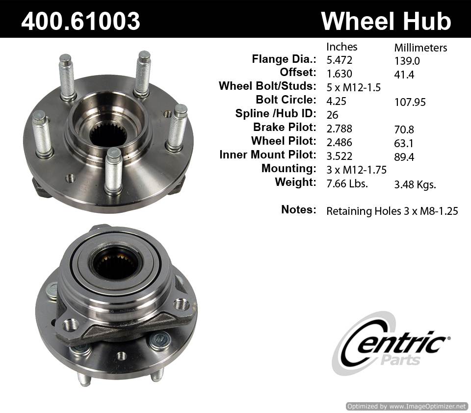 Centric 513156 400.61003 Premium Hub Assembly