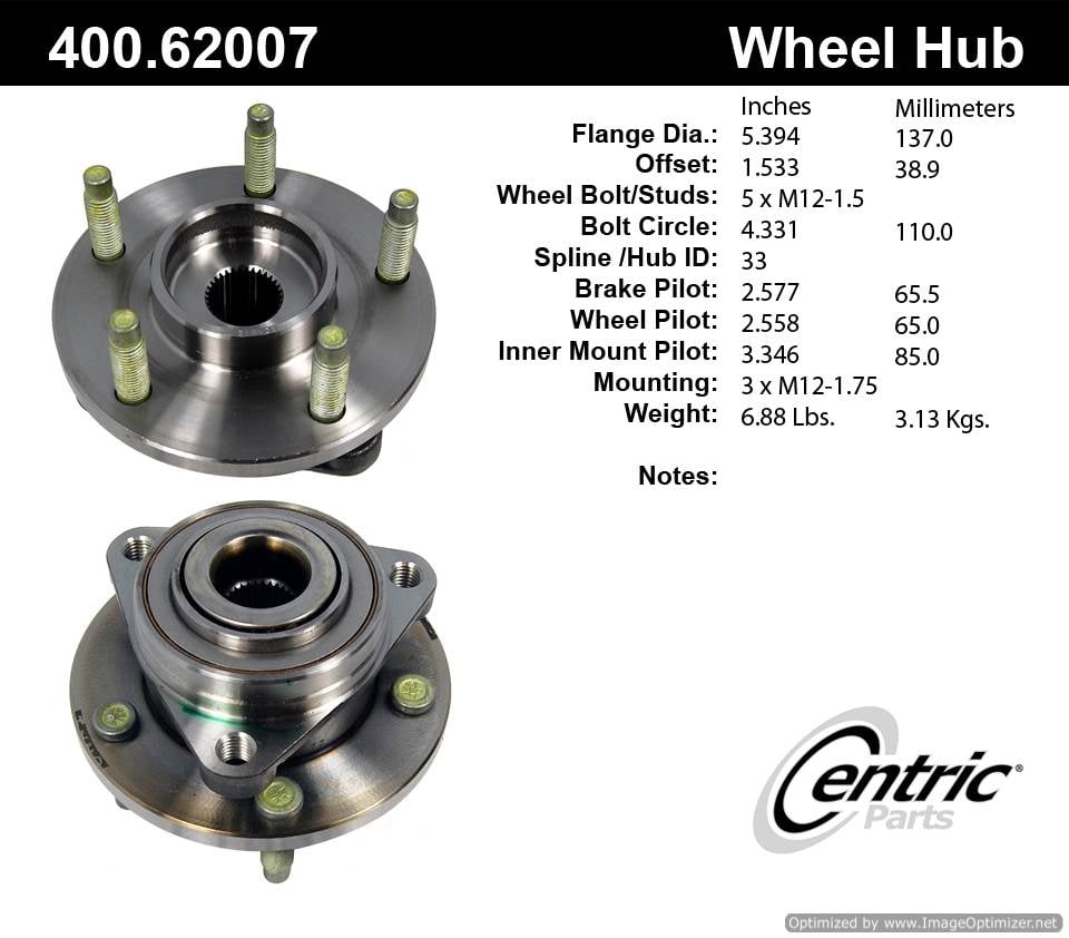 Centric HA590087 400.62007 Premium Hub Assembly