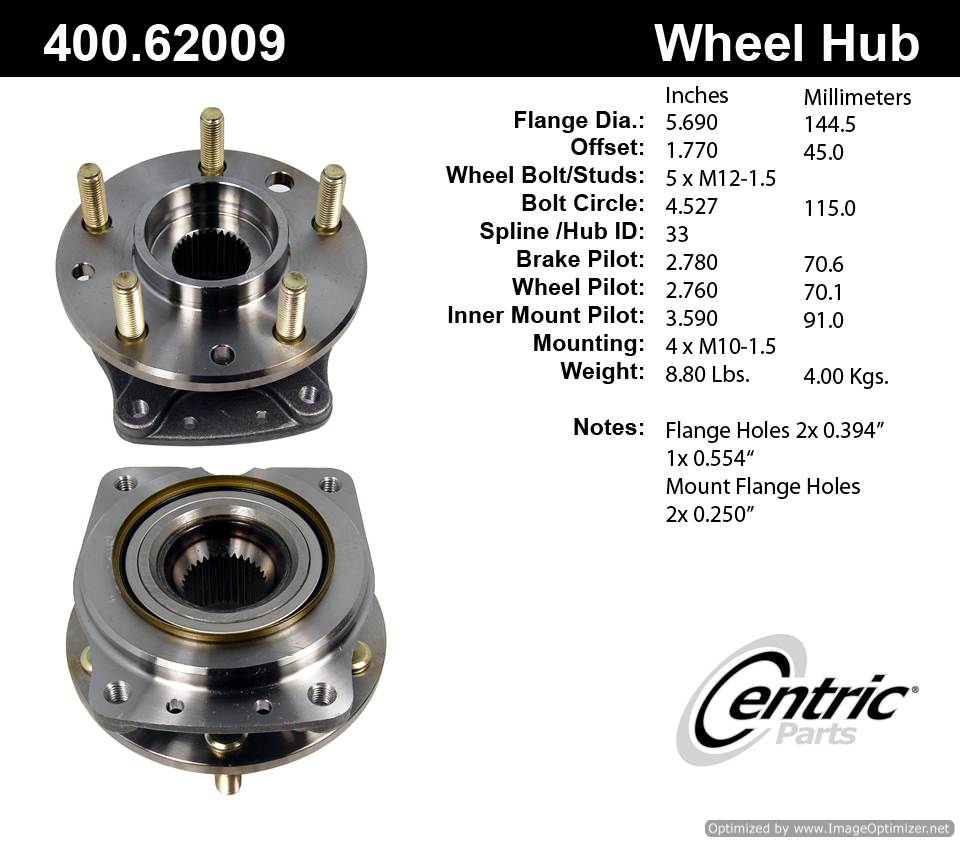 Centric 513044 400.62009 Premium Hub Assembly