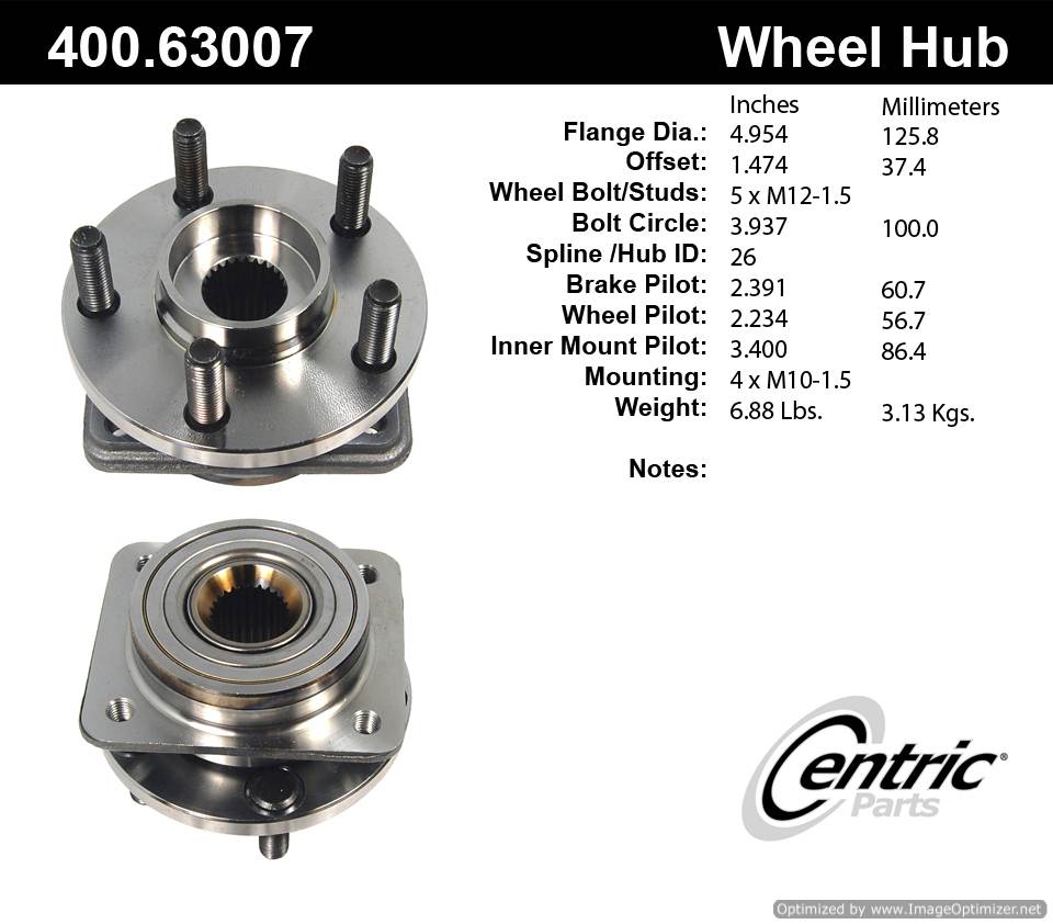 Centric 513075 400.63007 Premium Hub Assembly