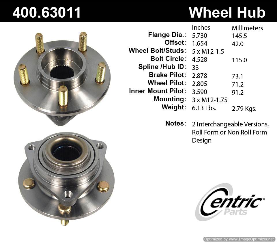 Centric 513089 400.63011 Premium Hub Assembly