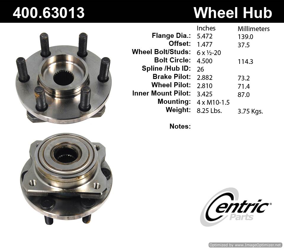 Centric 513132 400.63013 Premium Hub Assembly