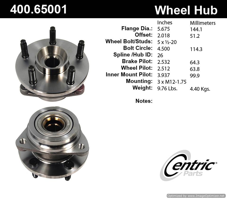 Centric 515000 400.65001 Premium Hub Assembly