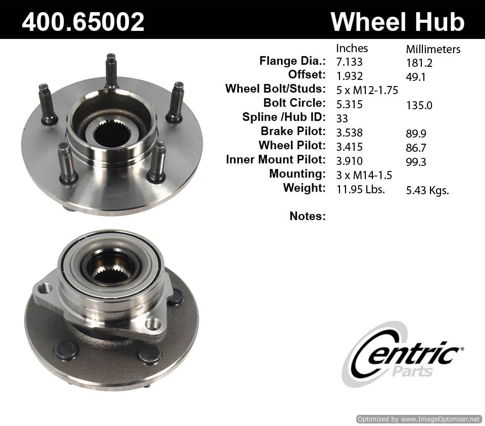 Centric 515017 400.65002 Premium Hub Assembly