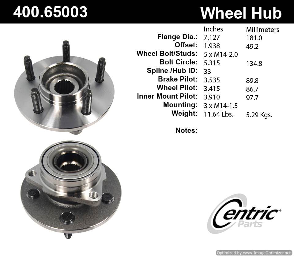 Centric 515028 400.65003 Premium Hub Assembly