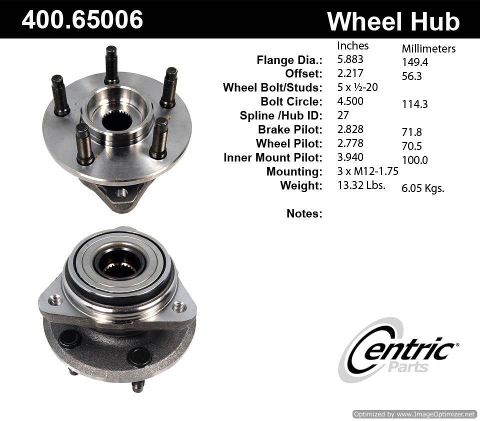 Centric 515014 400.65006 Premium Hub Assembly