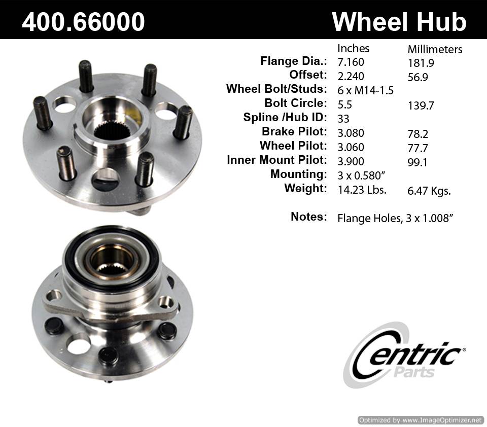 Centric 515001 400.66000 Premium Hub Assembly