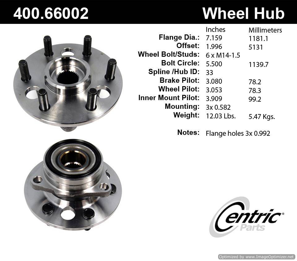 Centric 515002 400.66002 Premium Hub Assembly