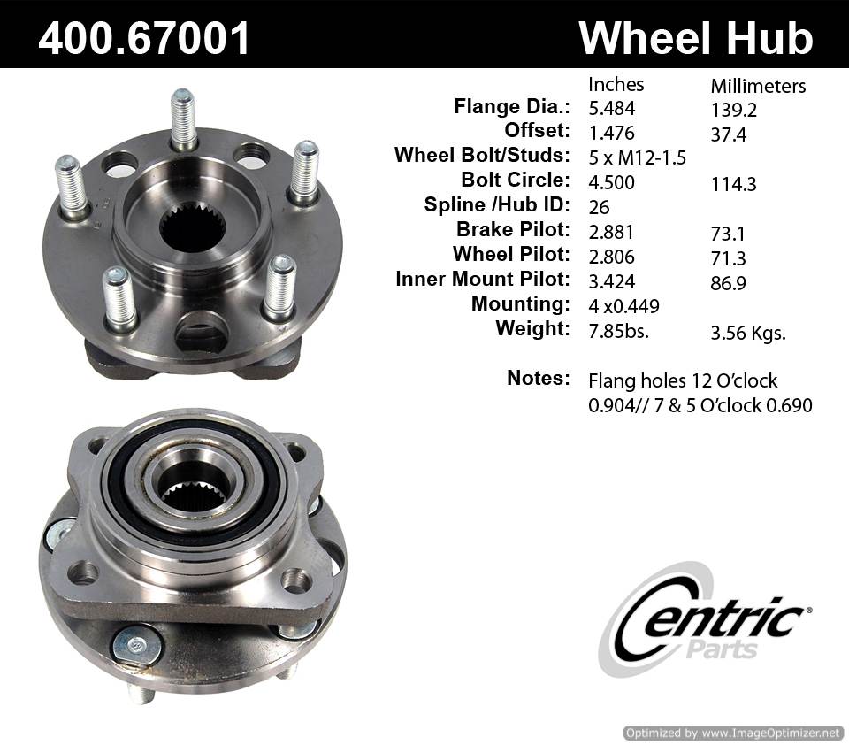 Centric HA590197 400.67001E Standard Hub Assembly