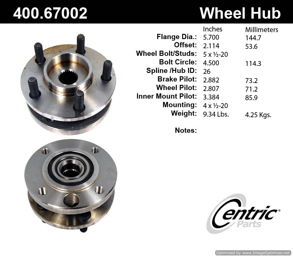 Centric 513082 400.67002 Premium Hub Assembly