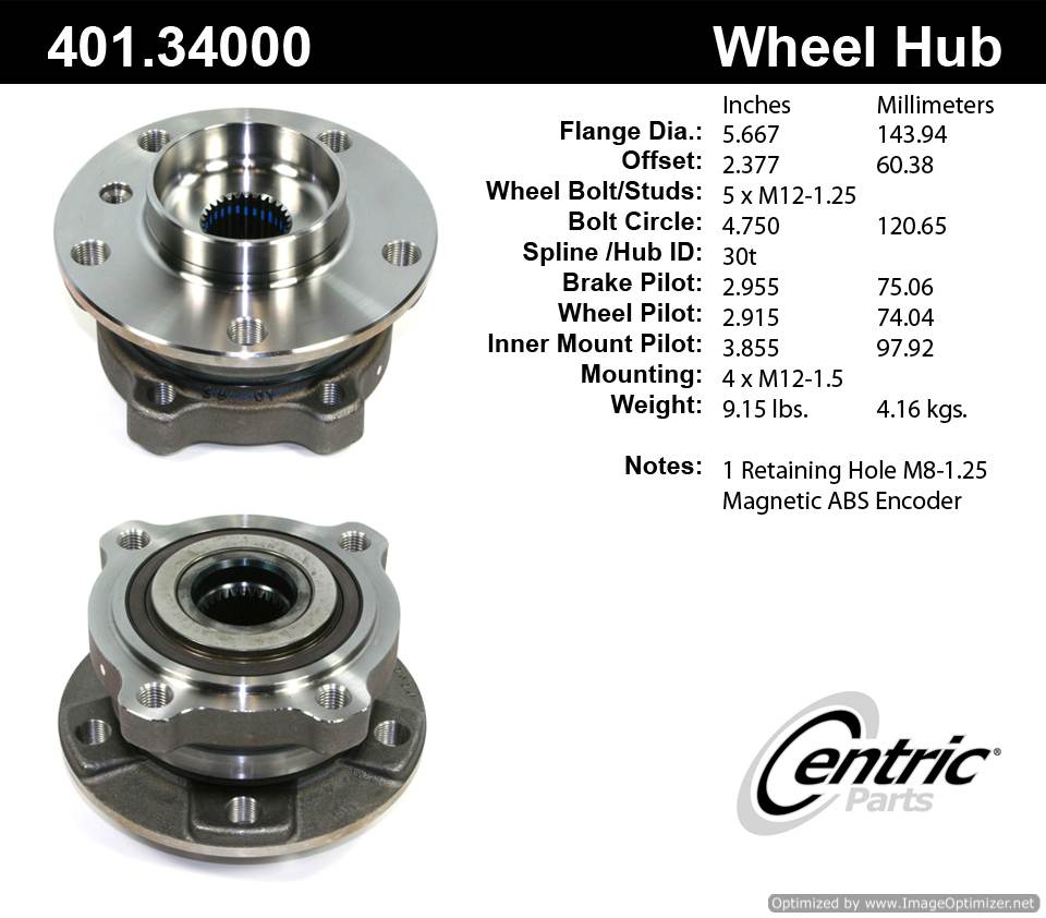 Centric HA590359 401.34000 Premium Hub Assembly