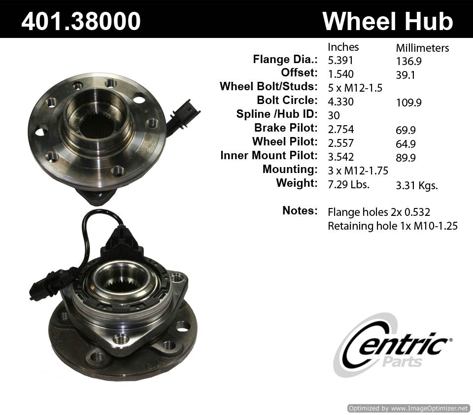 Centric 513191 401.38000 Premium Hub Assembly