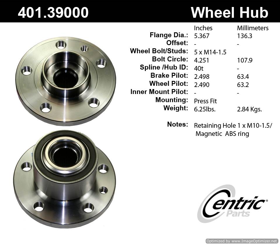 Centric HA590234 401.39000 Premium Hub Assembly