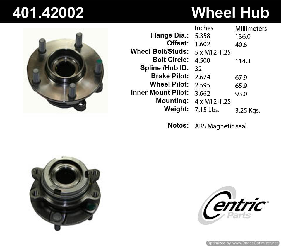 Centric HA590252 401.42002 Premium Hub Assembly