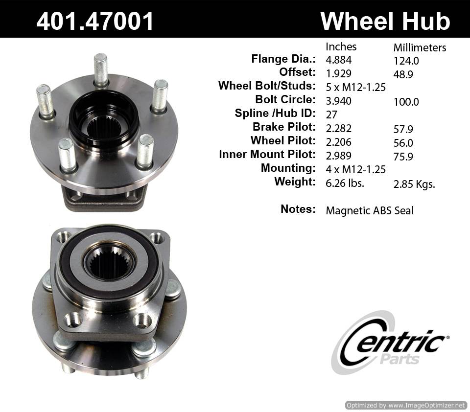 Centric 513142 513220 HA590118 401.47001 Premium Hub Assembly