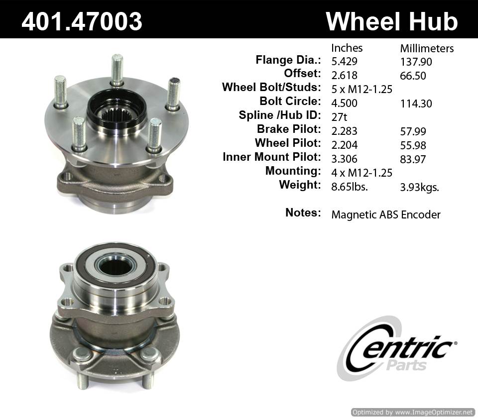 Centric HA590314 401.47003 Premium Hub Assembly