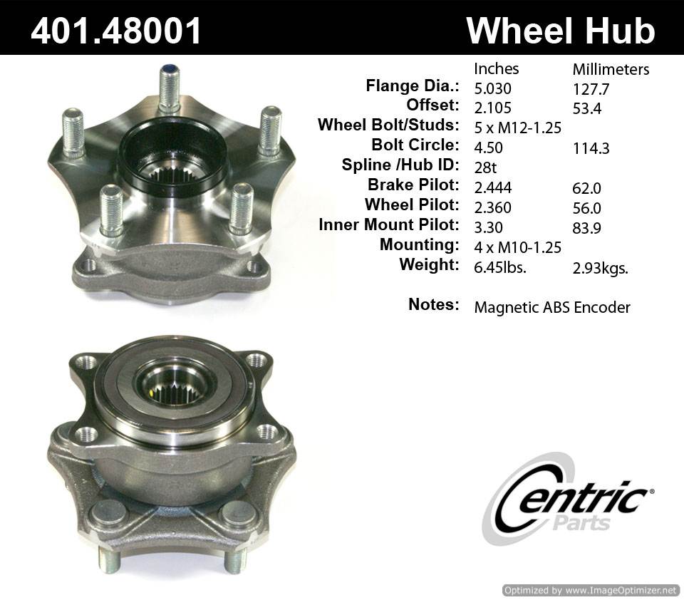 Centric HA590178 401.48001 Premium Hub Assembly