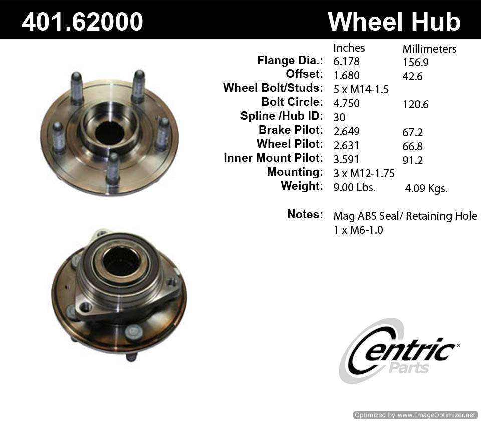 Centric HA590260 401.62000 Premium Hub Assembly